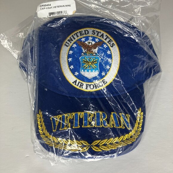 United States Air Force Veteran Blue Adjustable Hat New - Picture 2 of 5